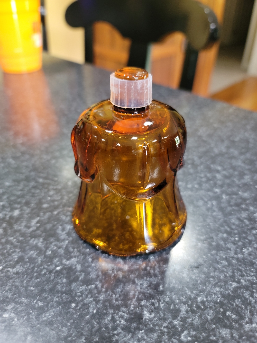 Vintage Homco Amber Gold Glass Tulip Peg Votive Candle Holder Cup